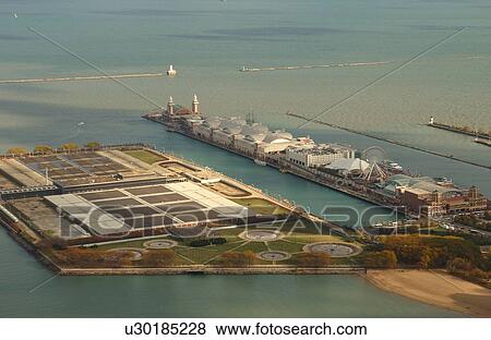 Aerial View of Chicago View Large Photo Image Stock Photo - Aerial View of Chicago. Fotosearch