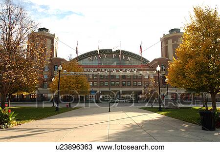 Entrance of an amusement park at Navy Pier View Large Photo Image Stock Image - Entrance of an amusement park at Navy Pier. Fotosearch