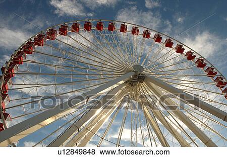 Stock Photo - Ferris wheel at Navy Pier in Chicago. Fotosearch