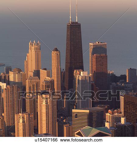 High-rise buildings in Chicago View Large Photo Image Stock Photograph - High-rise buildings in Chicago. Fotosearch