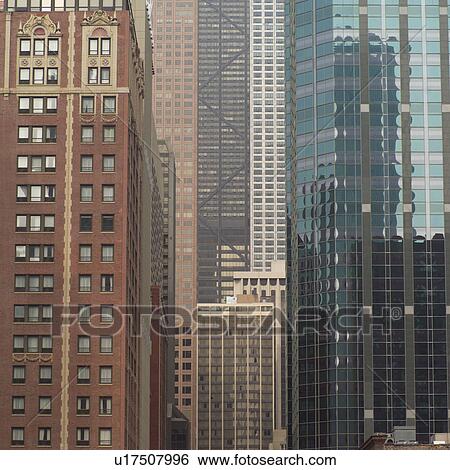 Stock Photograph - High-rise buildings in Chicago. Fotosearch