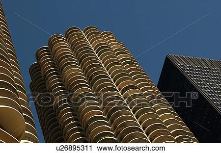 Low angle view of high rise buildings in Chicago View Large Photo Image Stock Image - Low angle view of high rise buildings in Chicago. Fotosearch