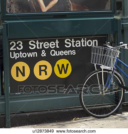 Stock Photo - 23rd Street Station Sign, New York City. Fotosearch