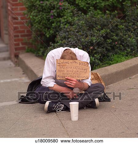 Stock Image - Aids patient in San Francisco. Fotosearch