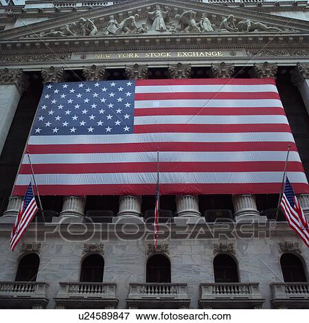 American Flag outside New York Stock Exchange, New York City View Large Photo Image Stock Photo - American Flag outside New York Stock Exchange, New York City. Fotosearch
