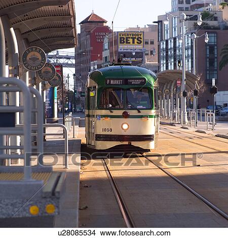 Cable car at cable car stop View Large Photo Image Picture - Cable car at cable car stop. Fotosearch