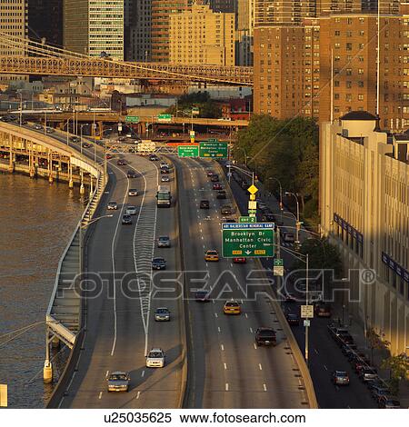 Stock Photography - East River Drive, New York City. Fotosearch