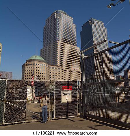 Fencing surrounding the World Trade Center site, New York City View Large Photo Image Stock Image - Fencing surrounding the World Trade Center site, New York City. Fotosearch