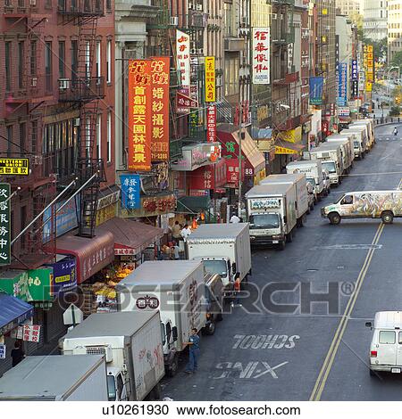 Street in China Town, New York City View Large Photo Image Stock Image - Street in China Town, New York City. Fotosearch