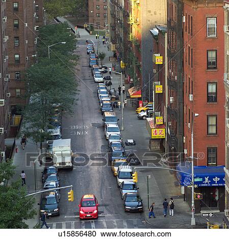 Stock Image - Street in China Town, New York City. Fotosearch