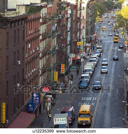Stock Photo - Street in China Town, New York City. Fotosearch