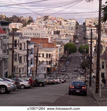 Picture - Street scene in San Francisco. Fotosearch