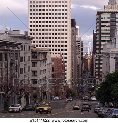 Stock Image - Street scene in San Francisco. Fotosearch