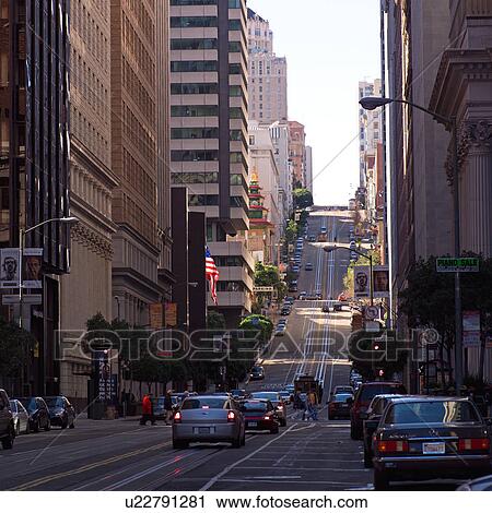 Stock Image - Street scene in San Francisco. Fotosearch