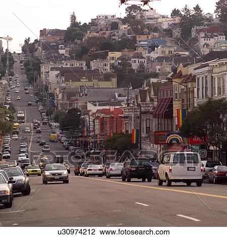 Street Scene in San Francisco View Large Photo Image Stock Image - Street Scene in San Francisco. Fotosearch