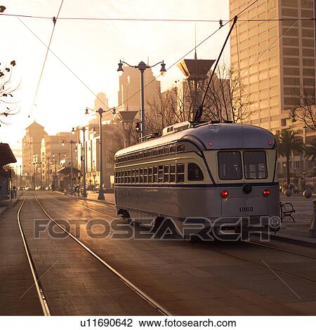 Trolley bus on streets of San Francisco View Large Photo Image Stock Image - Trolley bus on streets of San Francisco. Fotosearch