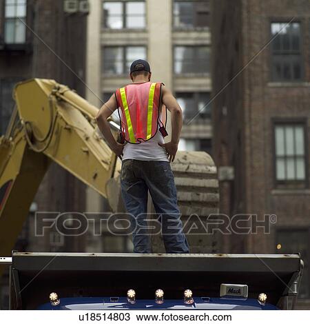 Stock Image - Worker, New York City. Fotosearch