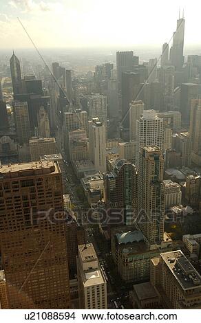 Aerial View of Chicago View Large Photo Image Picture - Aerial View of Chicago. Fotosearch