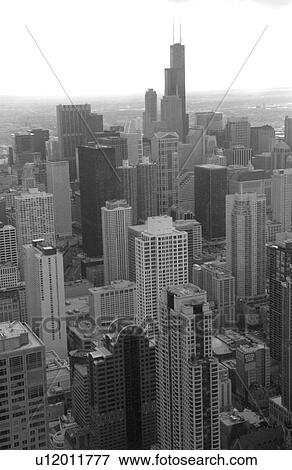 Stock Photo - Aerial View of Chicago. Fotosearch