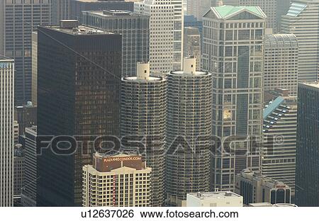 Aerial View of Chicago View Large Photo Image Stock Photograph - Aerial View of Chicago. Fotosearch