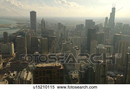 Aerial View of Chicago View Large Photo Image Stock Photography - Aerial View of Chicago. Fotosearch