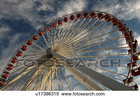 Ferris wheel at Navy Pier in Chicago View Large Photo Image Stock Photo - Ferris wheel at Navy Pier in Chicago. Fotosearch