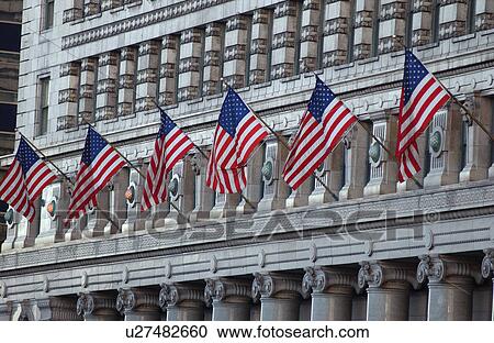 Flag outside a high rise buildings in Chicago View Large Photo Image Stock Image - Flag outside a high rise buildings in Chicago. Fotosearch