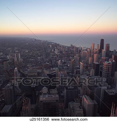 Stock Photograph - High-rise buildings in Chicago. Fotosearch