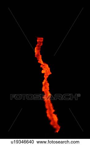 Stock Image - Lava flow - Volcano National Park - Hawaii. Fotosearch