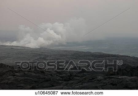 Volcano National Park - Big Island of Hawaii - Lava Plume View Large Photo Image Stock Photo - Volcano National Park - Big Island of Hawaii - Lava Plume. Fotosearch