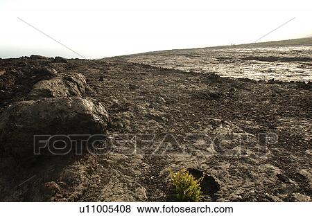Stock Photo - Volcano National Park - Big Island of Hawaii - hardened lava. Fotosearch