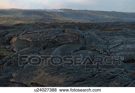 Stock Photo - Volcano National Park - Big Island of Hawaii - hardened lava. Fotosearch