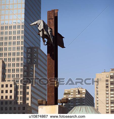 Cross at World Trade Centre Site, New York City View Large Photo Image Stock Photo - Cross at World Trade Centre Site, New York City. Fotosearch