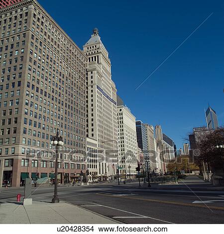 Picture - High-rise buildings in Chicago. Fotosearch