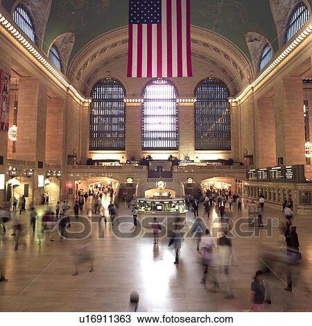 Stock Image - Interior of Grand Central Station, New York City. Fotosearch