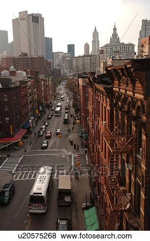 Lower East Side, Manhattan, New York City View Large Photo Image Stock Photo - Lower East Side, Manhattan, New York City. Fotosearch