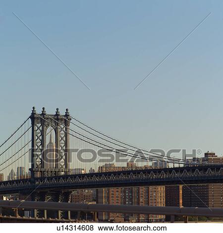 Manhattan Bridge, New York City View Large Photo Image Stock Photo - Manhattan Bridge, New York City. Fotosearch