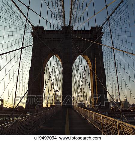 Walkway on Brooklyn Bridge, New York City View Large Photo Image Picture - Walkway on Brooklyn Bridge, New York City. Fotosearch
