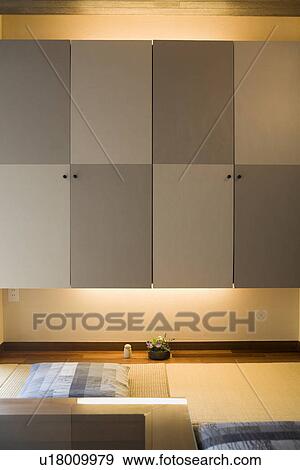 Cabinet at tatami room View Large Photo Image Stock Photo - Cabinet at tatami room. Fotosearch