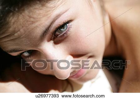 Close-up of a young woman. View Large Photo Image Stock Image - Close-up of a young woman.. Fotosearch