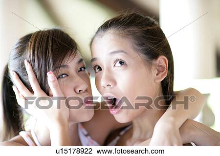 Young women with surprised expression. View Large Photo Image Stock Image - Young women with surprised expression.. Fotosearch
