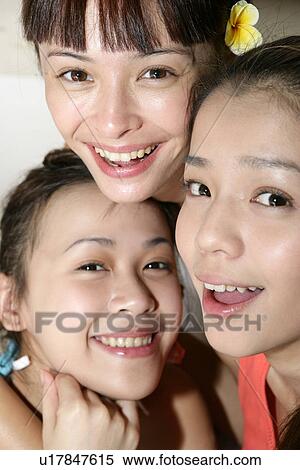 Portrait of young women smiling. View Large Photo Image Stock Photography - Portrait of young women smiling.. Fotosearch