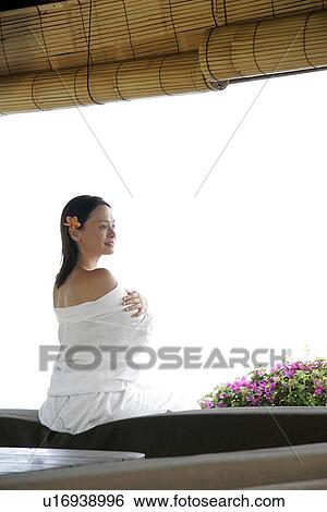 Rear view of a young woman. View Large Photo Image Stock Photograph - Rear view of a young woman.. Fotosearch
