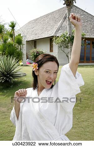 View of a woman with hand raised. View Large Photo Image Stock Image - View of a woman with hand raised.. Fotosearch
