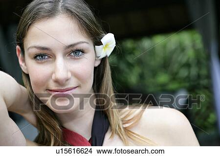 Close-up of a young woman. View Large Photo Image Picture - Close-up of a young woman.. Fotosearch