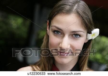 Close-up of a young woman. View Large Photo Image Stock Image - Close-up of a young woman.. Fotosearch