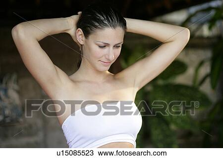 Close-up of a young woman. View Large Photo Image Stock Image - Close-up of a young woman.. Fotosearch