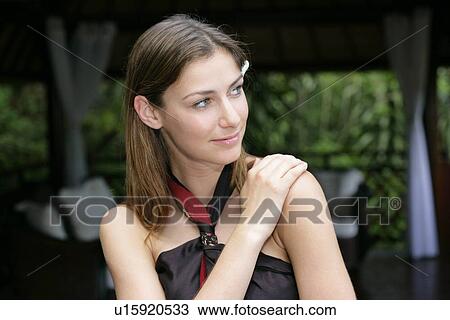 Stock Image - Close-up of a young woman.. Fotosearch