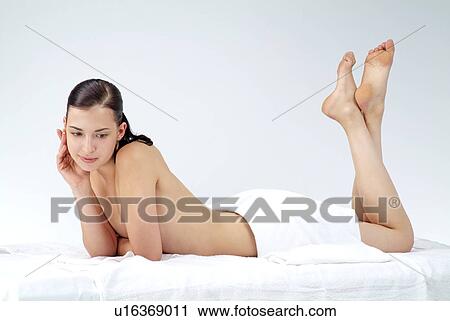 Stock Image - Close-up of a seminude woman.. Fotosearch