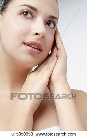 Close-up of a young woman. View Large Photo Image Stock Image - Close-up of a young woman.. Fotosearch